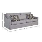 Sofa with Skirt and Reversible Cushions and 2 Pillows