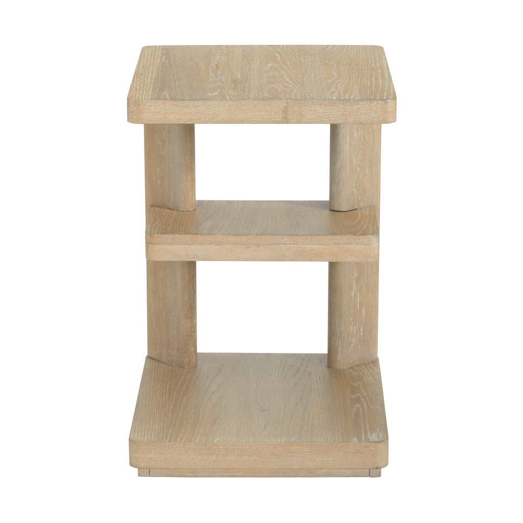 Tan Chairside Table