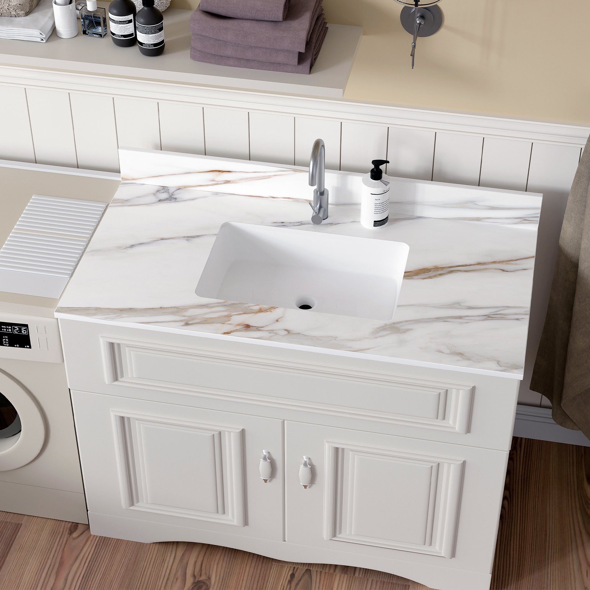43 Inch Marble Vanity Top with Undermount Rectangular Sink