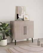 Jodie 31" Fluted Accent Cabinet in Whitewashed