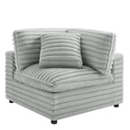 Jenny 2-Piece Sofa Sectional in Plush Polyester Cord-Like Fabric