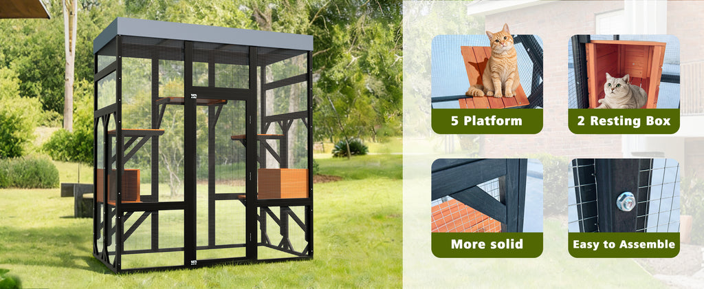 Premium Solid Wood Pet Enclosure