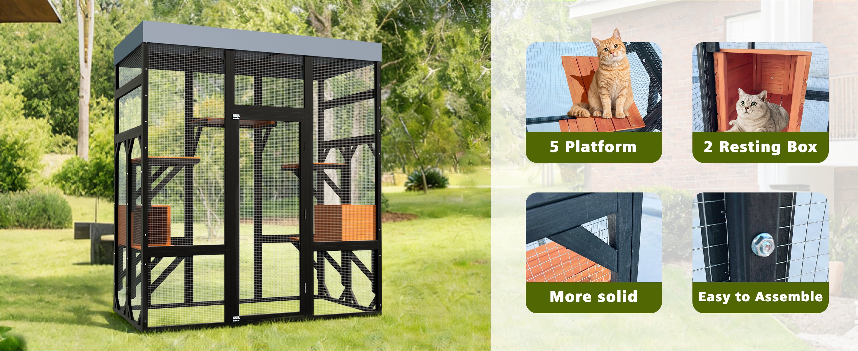 Premium Solid Wood Pet Enclosure