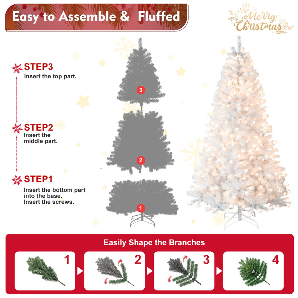 9FT Pre-Lit Christmas Tree