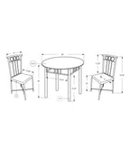 3-Piece Dining Table Set, Small, 30" Round