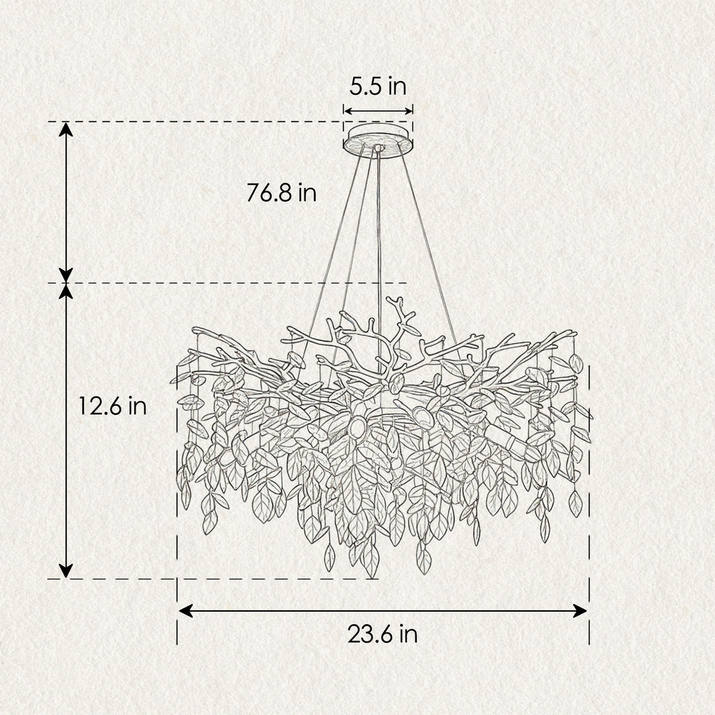 8-Light Chandelier Crystal Ceiling Lamp