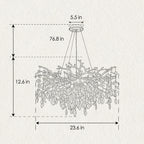 8-Light Chandelier Crystal Ceiling Lamp