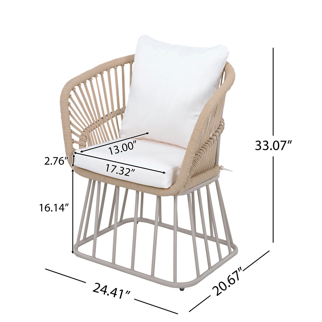 Outdoor Dining Chair MP1 - Teak Finish Wicker