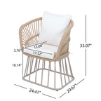 Outdoor Dining Chair MP1 - Teak Finish Wicker
