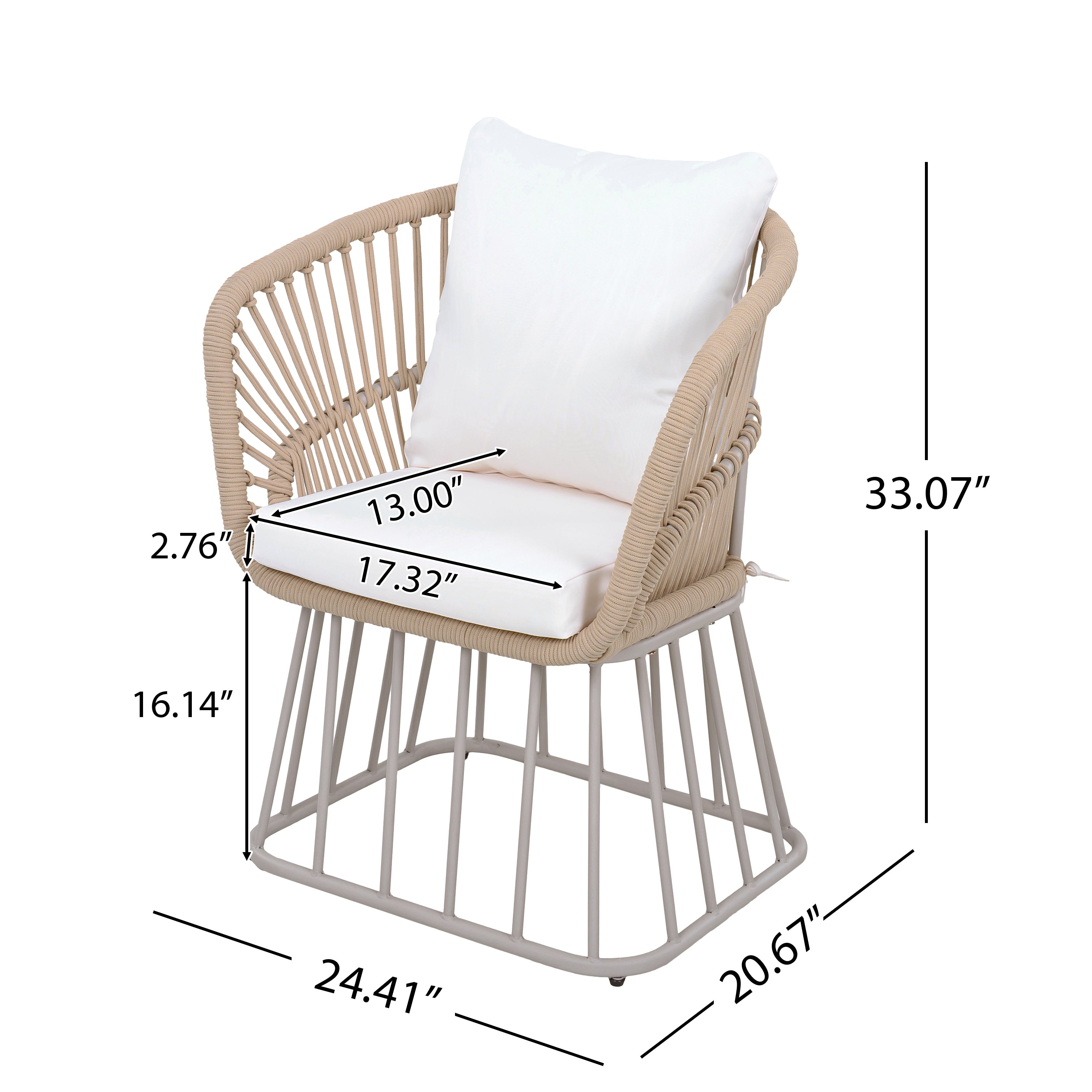 Outdoor Dining Chair MP1 - Teak Finish Wicker