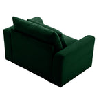 Green Corduroy Deep Seat Single Sofa Accent Chair