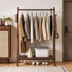 Heavy-Duty Solid Wood Freestanding Clothes Rack