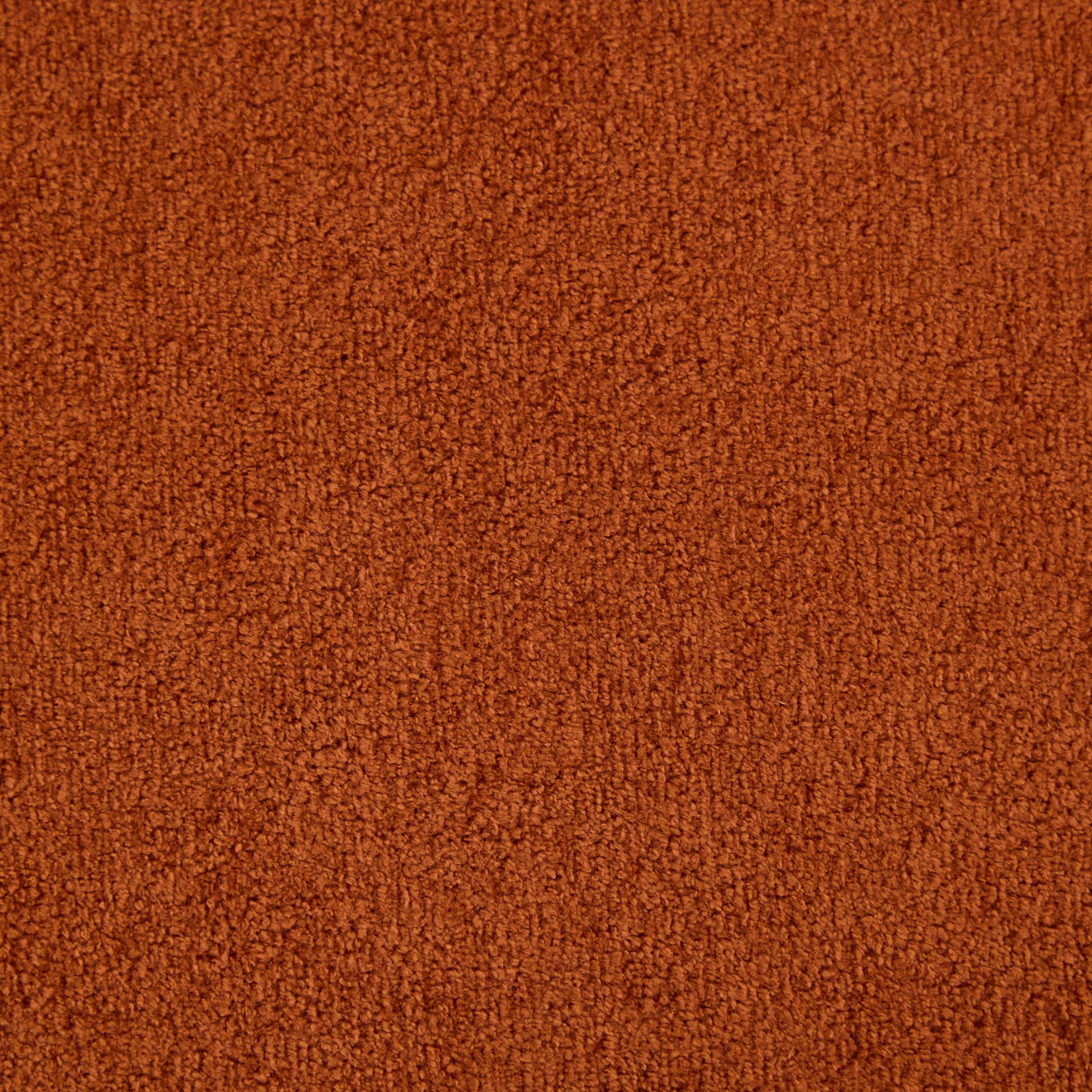 Round Armrest Loveseat (Dark Orange + Brown)