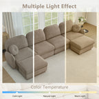 Chenille Cloud L-Shaped Loveseat Sofa