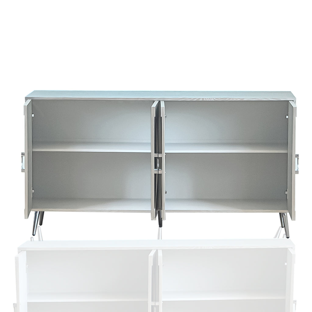 Modern Lacquered 4 Door Wooden Cabinet Sideboard Buffet