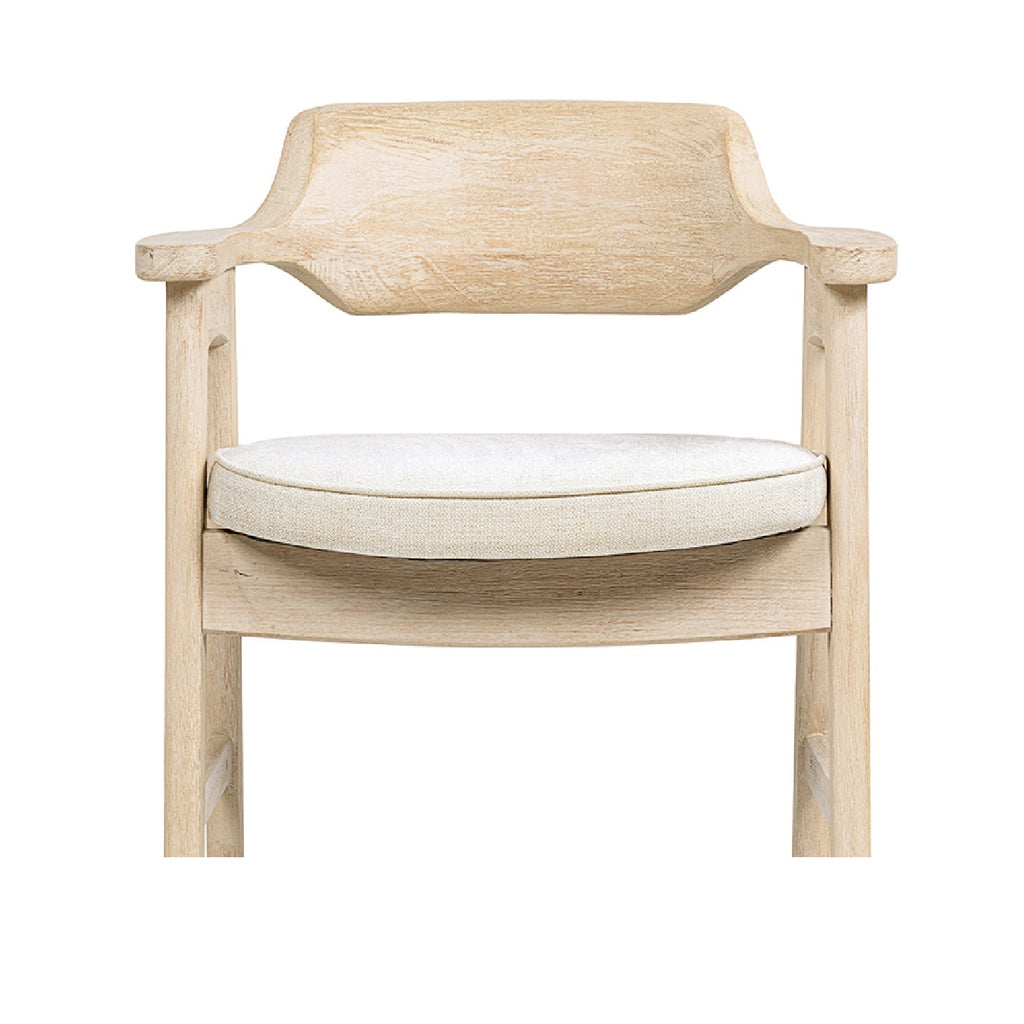 Hayes 29.5" Upholstered Reclaimed Pine Bar Stool