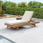 Lounge Chaise Set, Acacia Wood - Outdoor Seating
