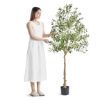 6 FT Tall Artificial Olive Tree - Lifelike Design for Your Space