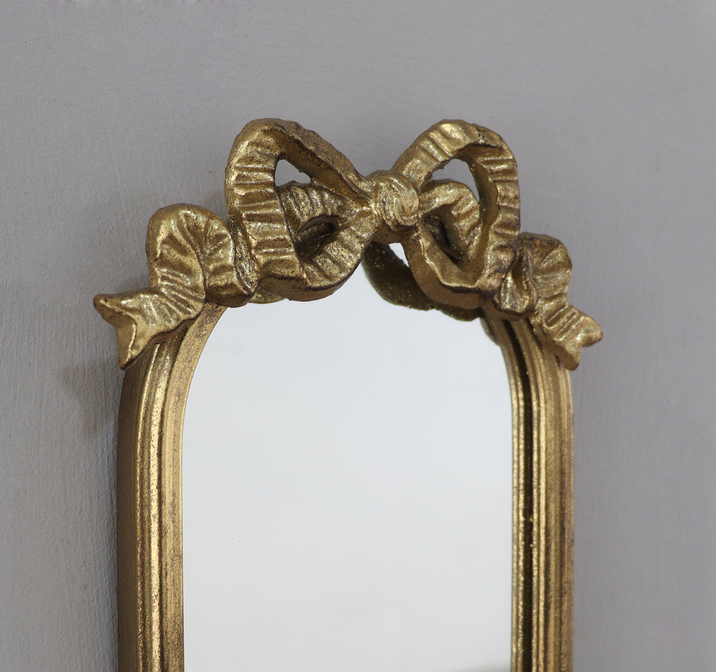 Set of 2 Bow-Top Mirrored Sconce