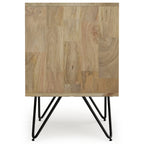 Hunter Solid Mango Wood Nightstand in Refined