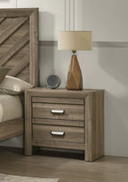 Contemporary Style Two Drawers Storage Nightstand