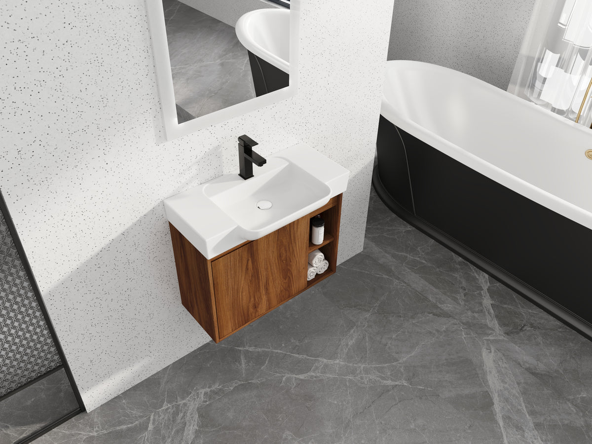 28" Wall-Mounted Bathroom Vanity