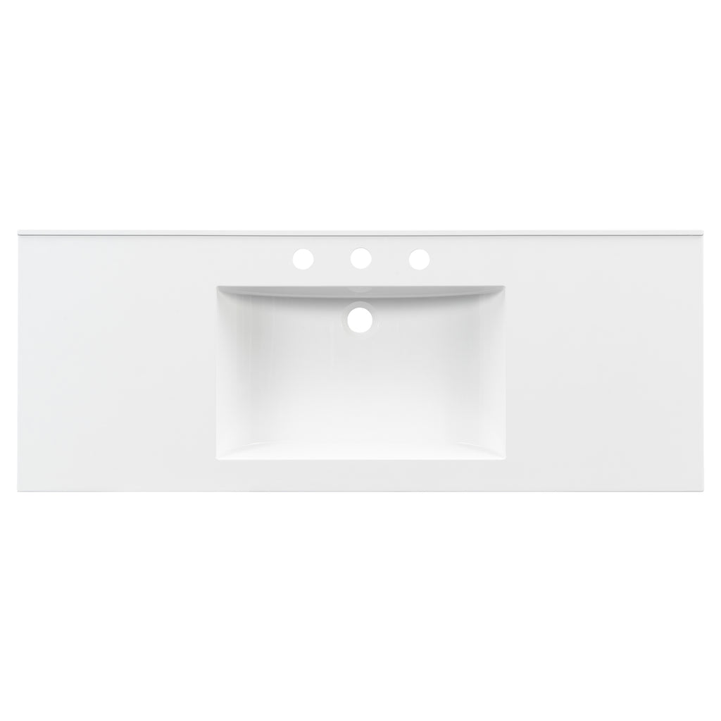 48" Composite Bathroom Vanity Top with Integrated Basin