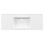 48" Composite Bathroom Vanity Top with Integrated Basin