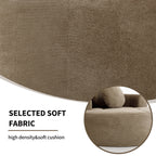 Round Sofa Bed with Memory Foam Sectional Couches for Living Room