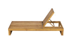 Acacia Wood Chaise Lounge Teak Finish