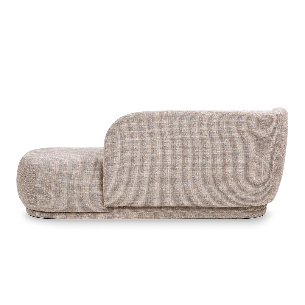 Aire 75" RAF Modern Rounded Chaise Lounge, Stone