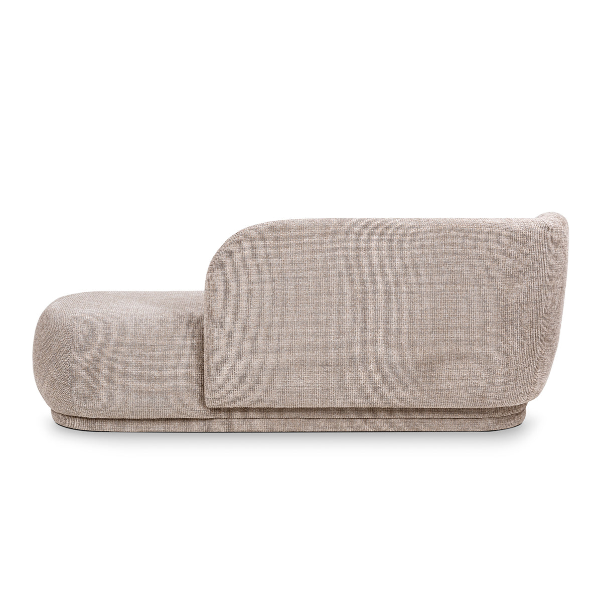 Aire 75" RAF Modern Rounded Chaise Lounge, Stone