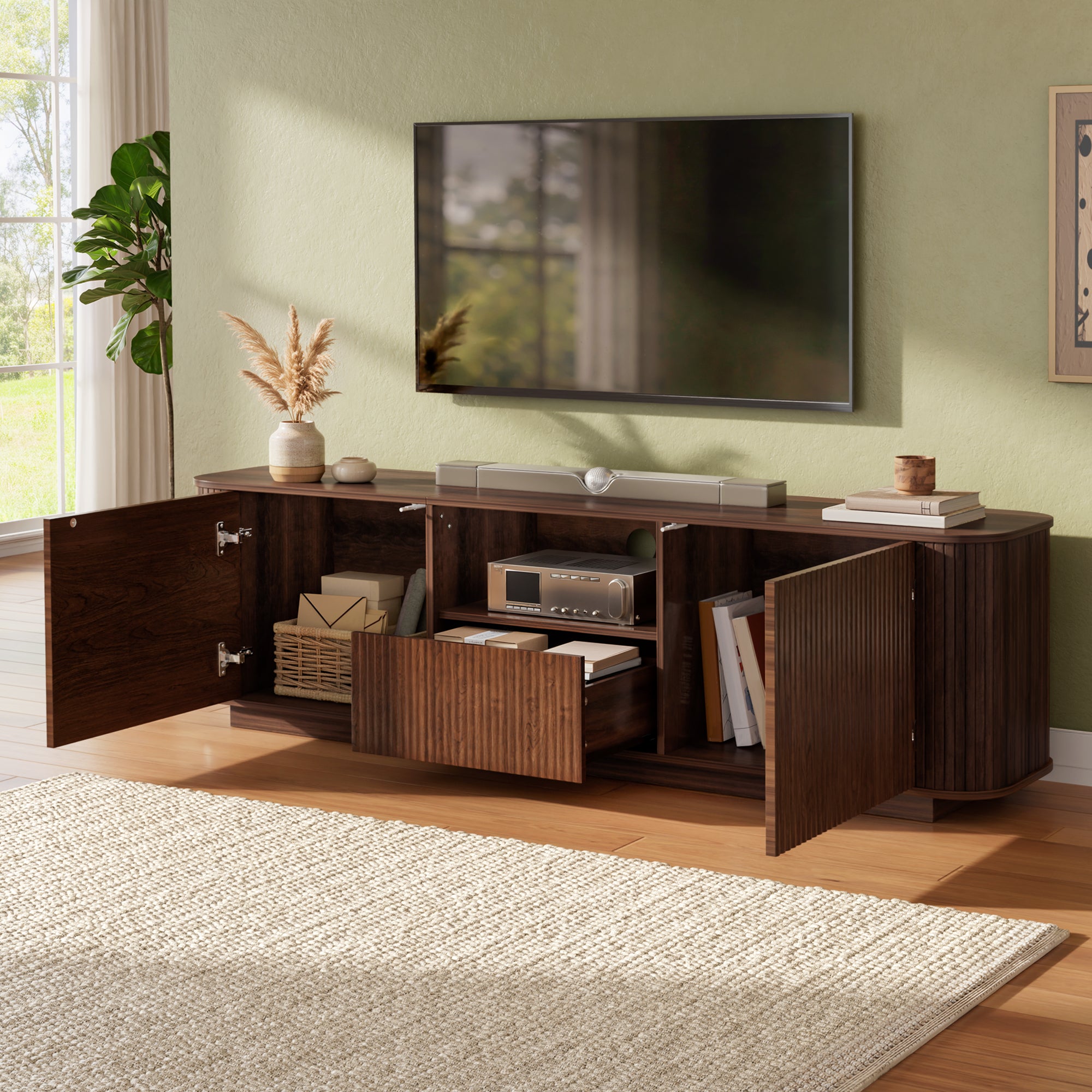 70-Inch Modern TV Stand for TVs Up to 80 Inches