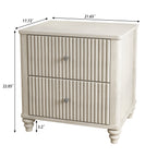 Fluted Nightstand 2-Piece Set