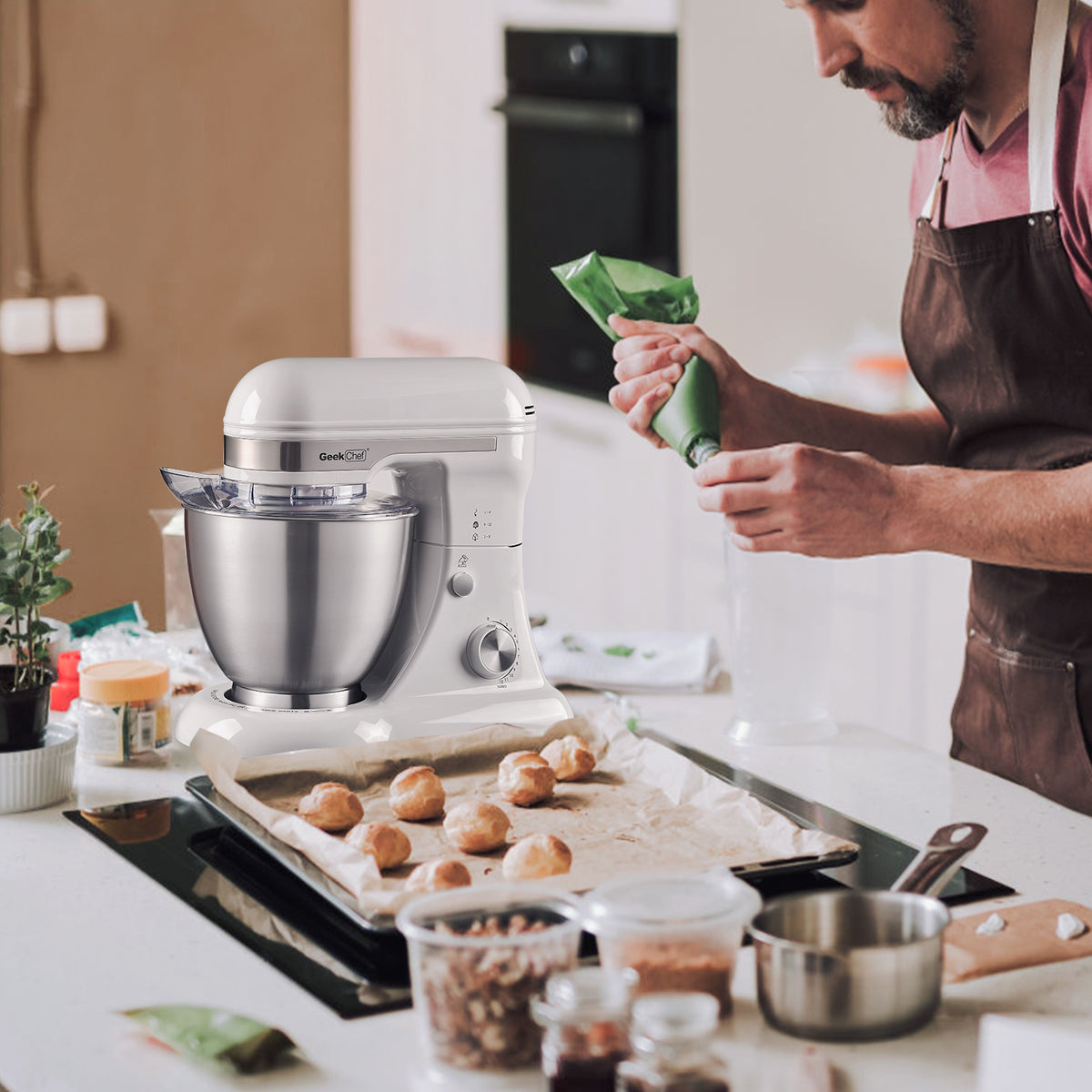 Geek Chef Electric Stand Mixer, 4.8QT 12 Speeds