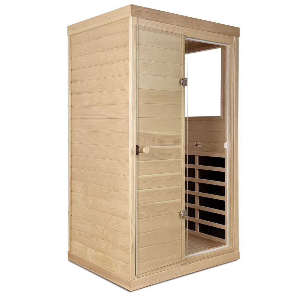Canadian Hemlock Wood One Person Far Infrared Sauna