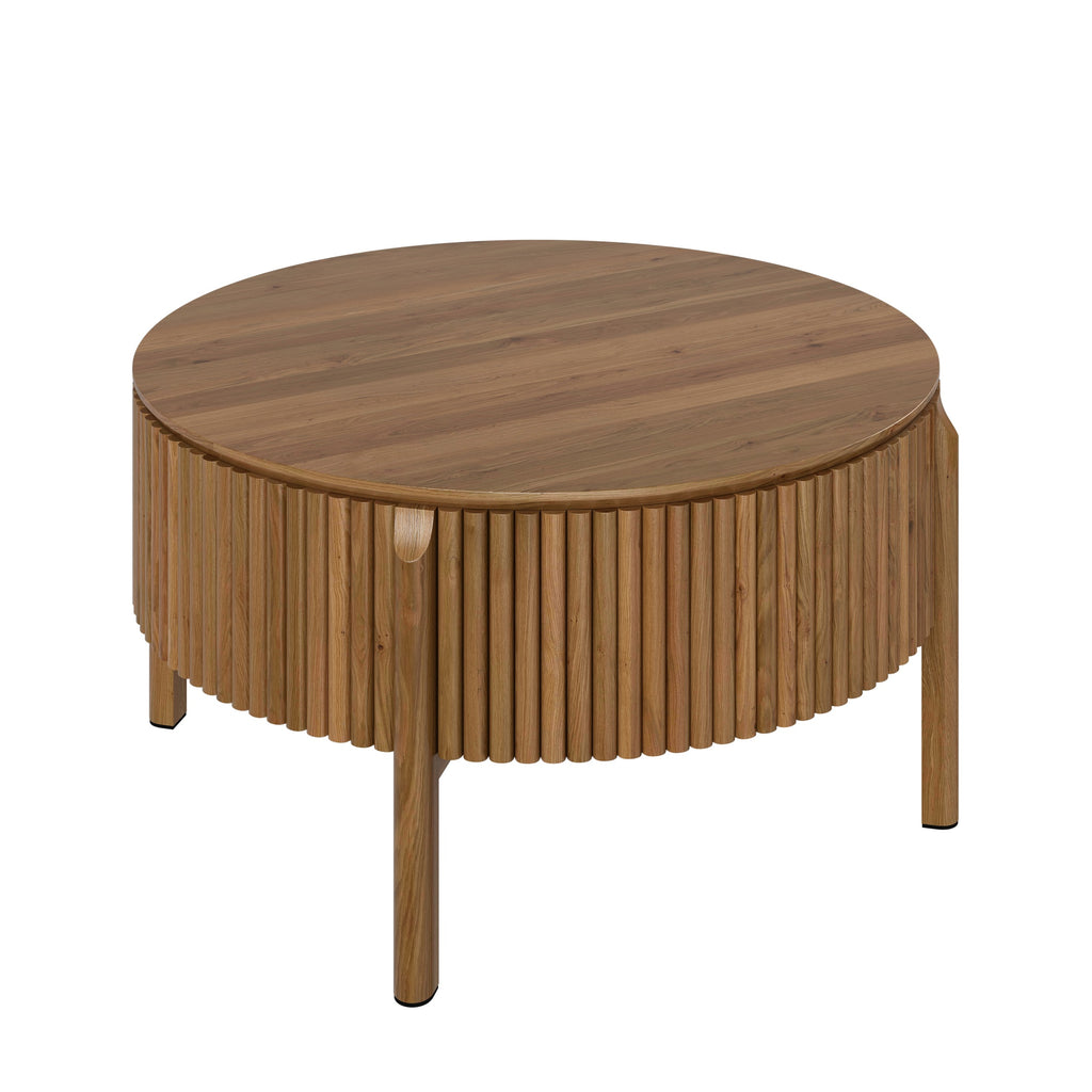 Round Lift Top Coffee Table with Hidden Storage