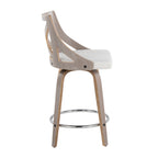 24" Fixed-Height Counter Stool with Swivel in Light