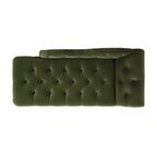 Samuel Tufted Roll Arm Chaise Lounge, Olive