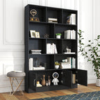 70.87" Tall Bookshelf with 10 Cubes and 3 Doors