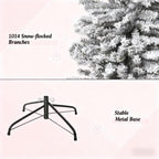 9ft Flocked Pencil Christmas Tree with Faux Snow