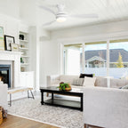 52" Low Profile Ceiling Fan with Lights, Quiet Reversible DC Motor