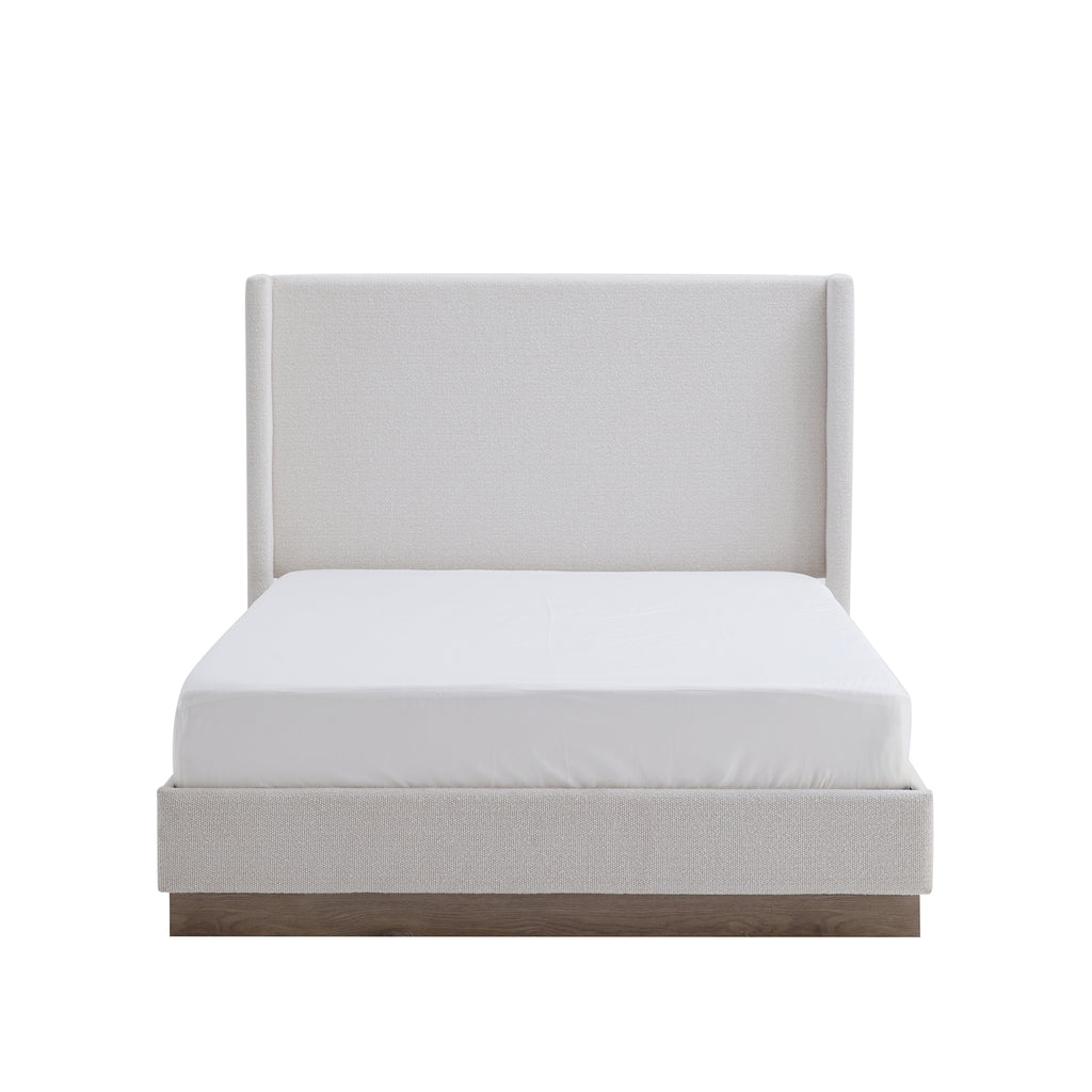 Hale Upholstered Wingback Bed - Queen Size