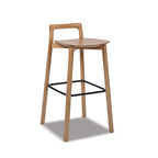 Sven 30" Modern Minimalist Low Back Wood Barstool