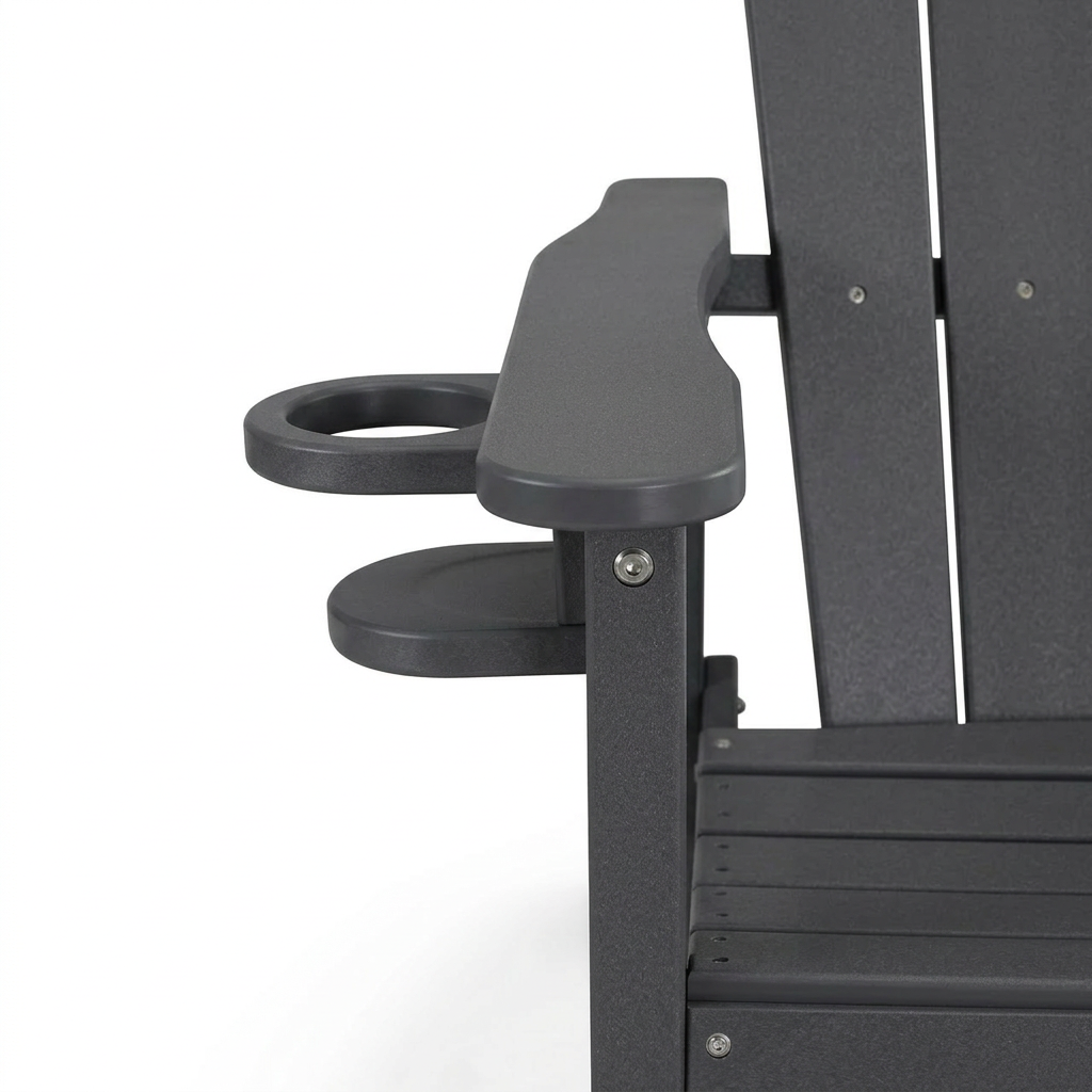 HDPE Bar Height Adirondack Chair with Cup Holder
