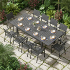 63"-92" Extendable Aluminum Outdoor Dining Table