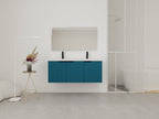 48" Wall Mounted Bathroom Vanity with Resin Double Sink