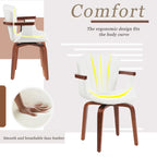 Mid-Century Modern Bentwood Swivel Dining Chairs (Set of 2)
