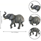 20" Tall Resin Elephant Statue with Raised Trunk