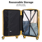 3-Piece ABS Spinner Wheel Luggage Set in Yellow